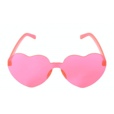 Sunglasses Heart - Perspex Dark Pink
